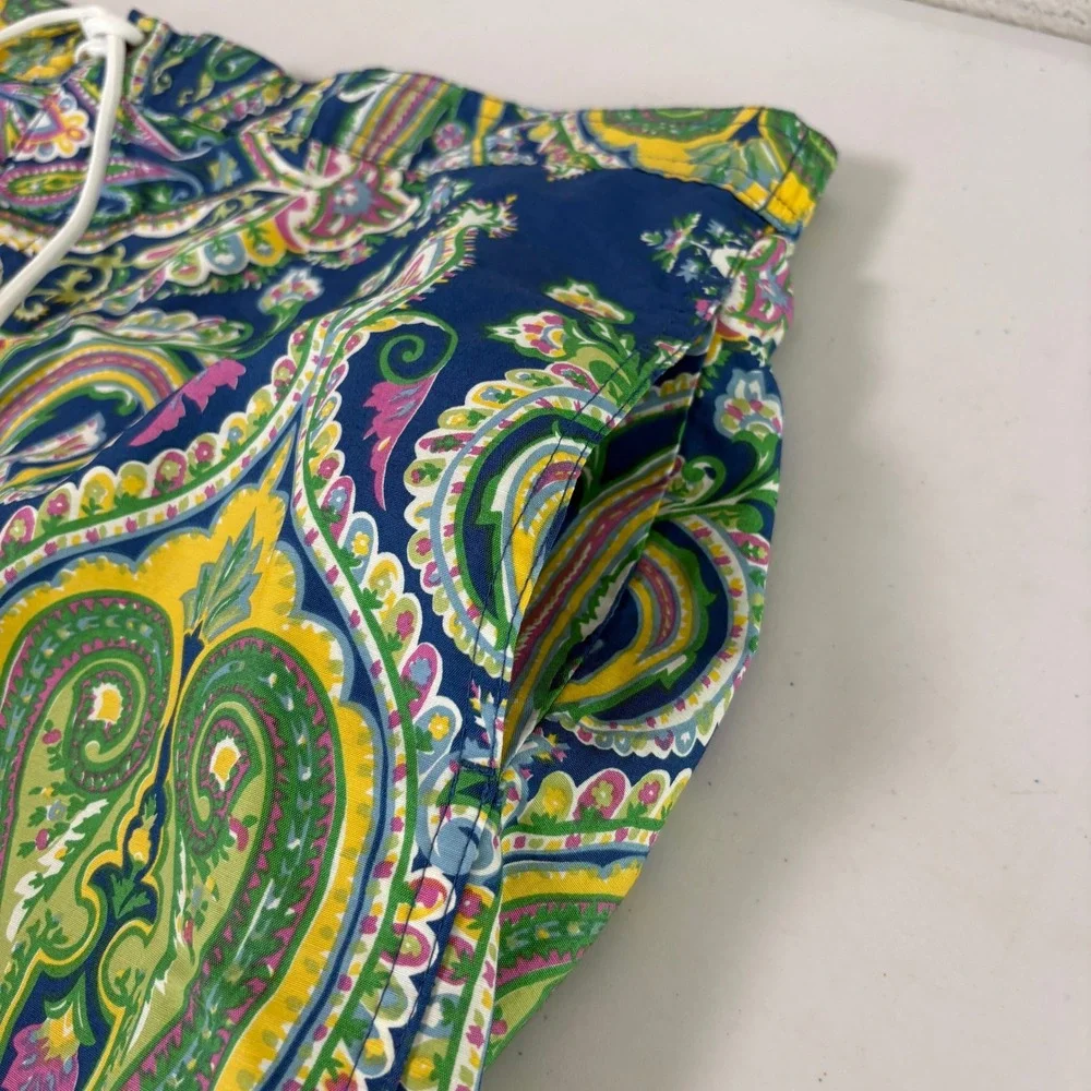 Polo Ralph Lauren Swim Trunks Mens XXL Blue Green Pink Paisley Board Shorts
